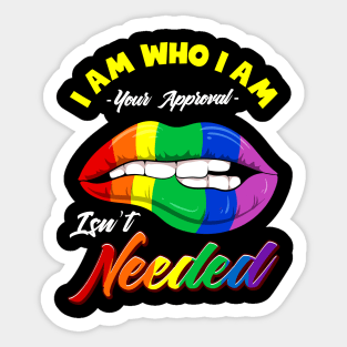 Gay Rainbow Lips Pride Equality Gift Sticker